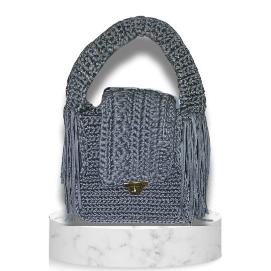 Myyah BULKY FRINGE CLUTCH BAG FV